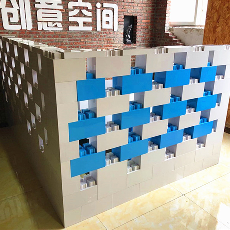 Recycled  plastic bricks for wall construction material rapid construction wall room/house build plastic blocks 2x4